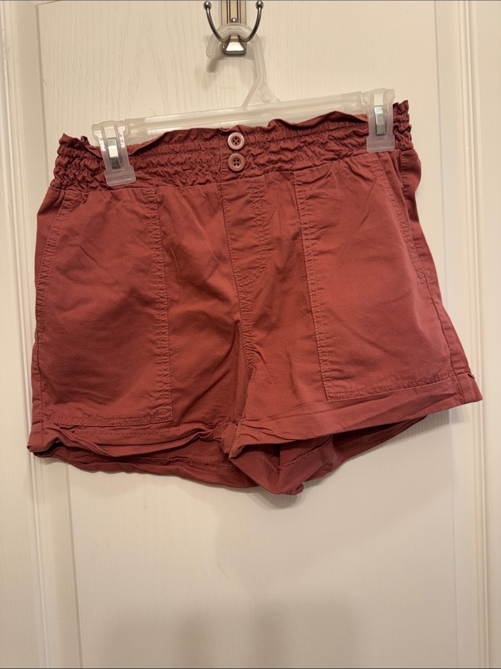 Vanilla Star High-Waist Paperbag Shorts - Dusty Rose